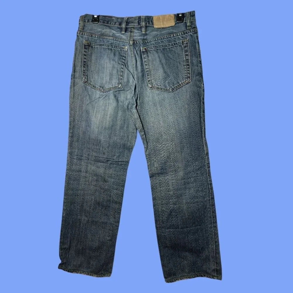Gap Mens 1969 Straight Fit Denim Jeans Medium Wash Cotton Casual Wear Size 36/34 - Picture 8 of 16